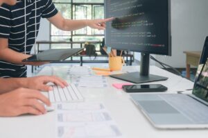 DÉVELOPPEMENT WEB
Création, refonte et optimisation de sites web, applications et solutions digitales pour améliorer l’expérience utilisateur et répondre aux besoins métiers.